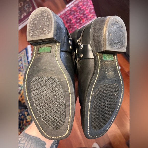 Black leather harness boots - Picture 7 of 11